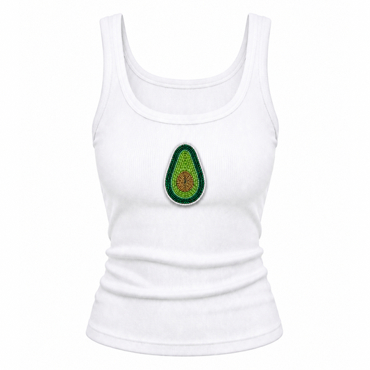 Avocado beaded tank top