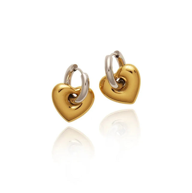 Sweetheart huggies (18k gold plated)