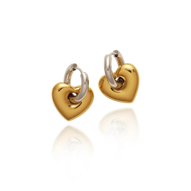 Sweetheart huggies (18k gold plated)