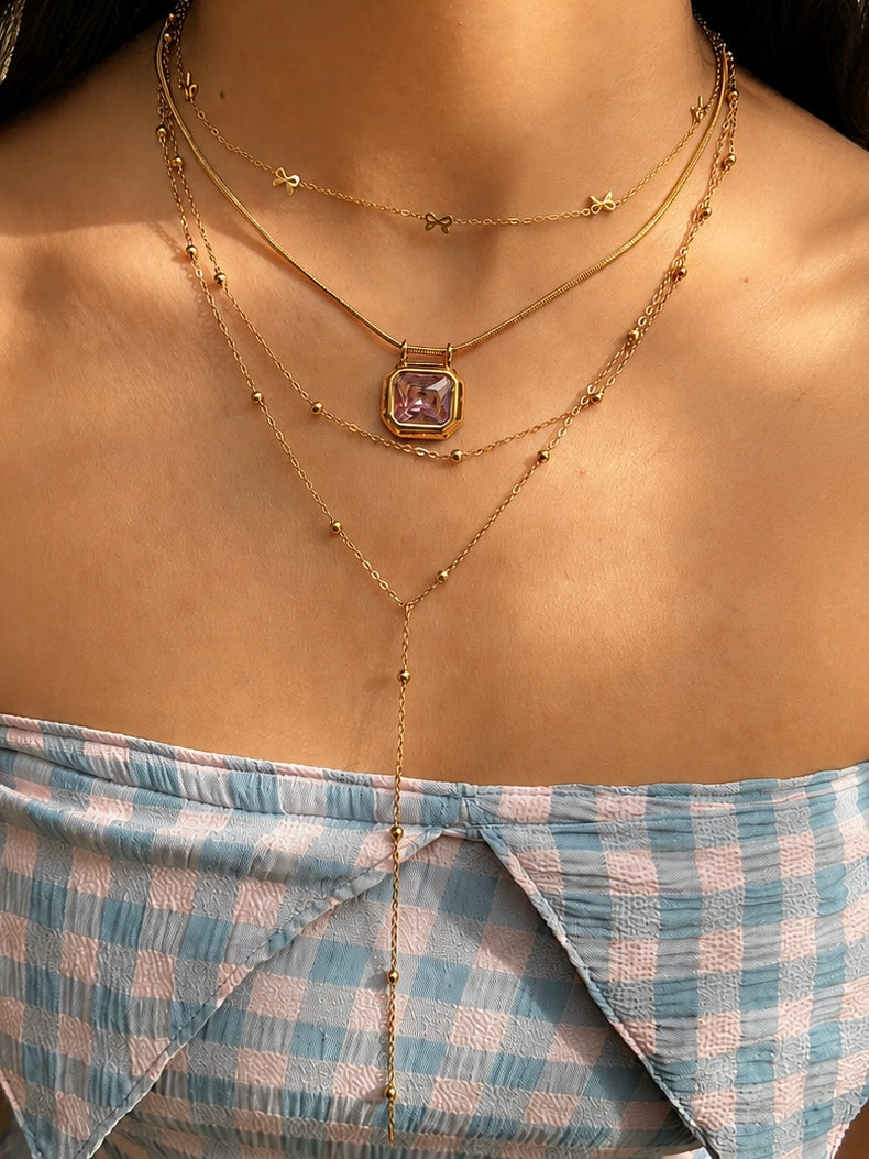 Aarya’s necklace stack (set of 2)