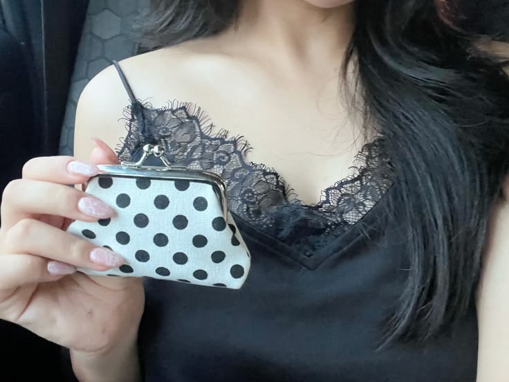 Polka dot coin purse