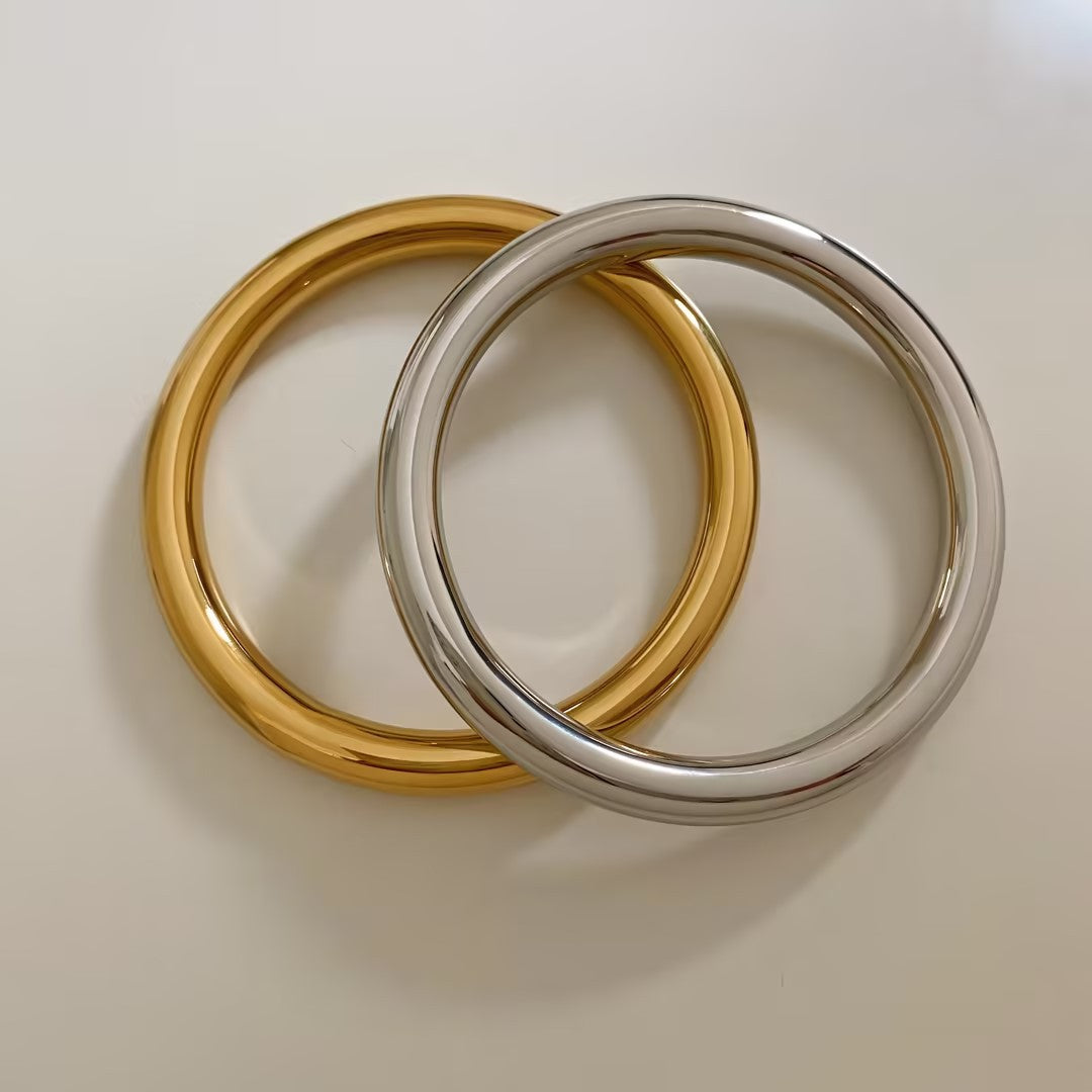 Silver Golden bangle set
