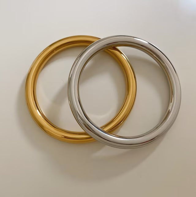 Silver Golden bangle set