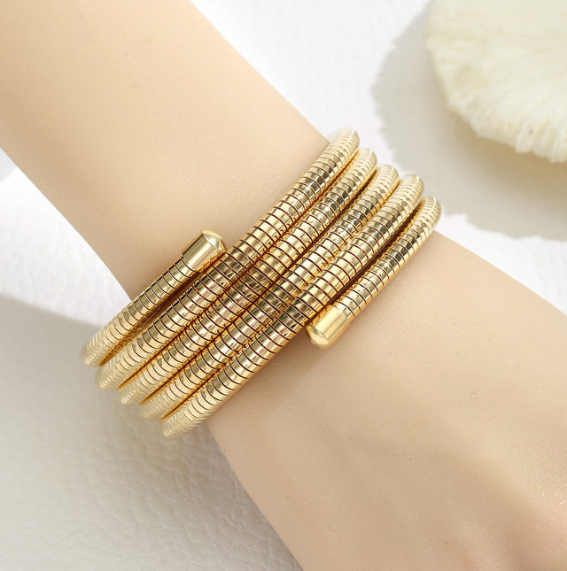 Spiral chunky bangle
