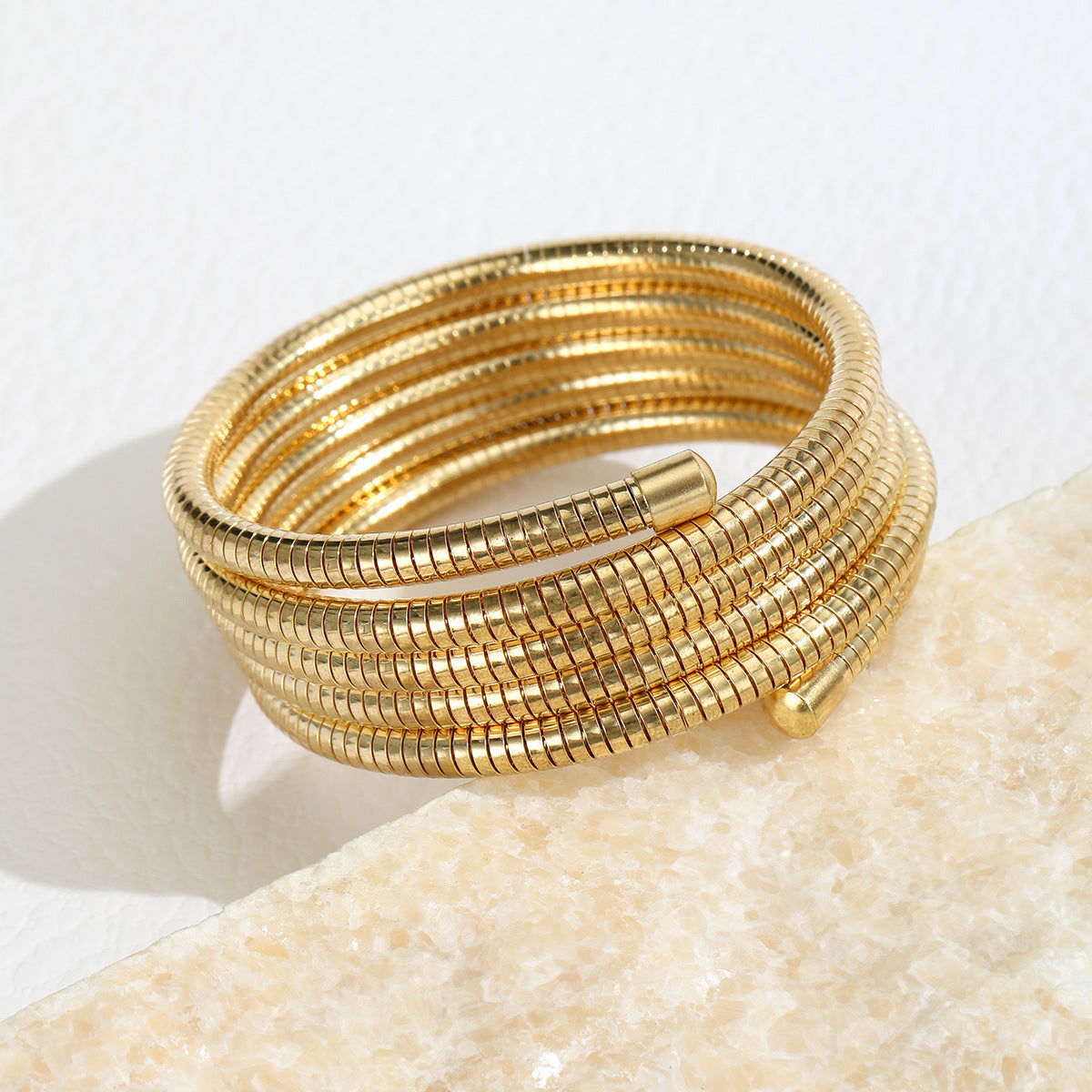 Spiral chunky bangle