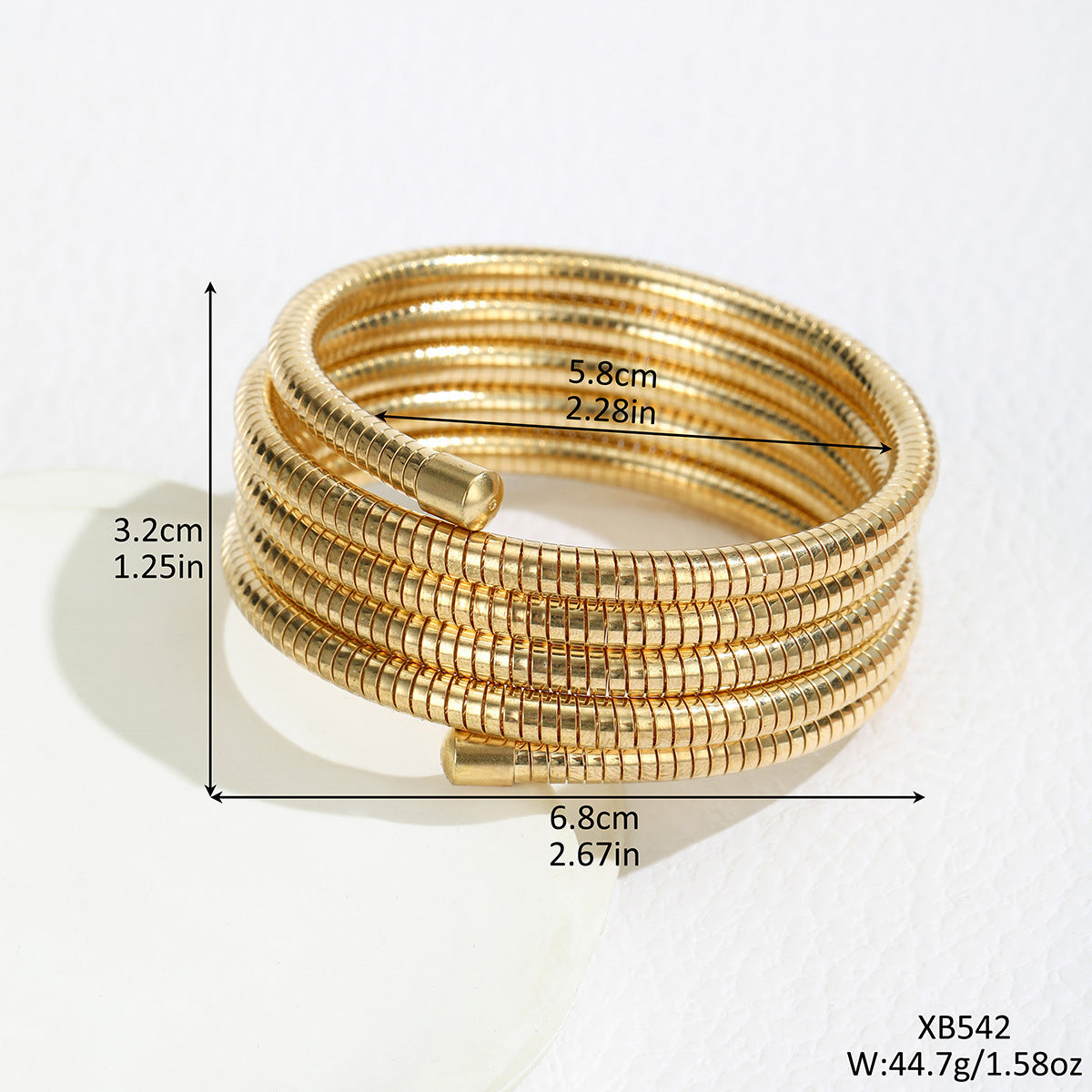 Spiral chunky bangle