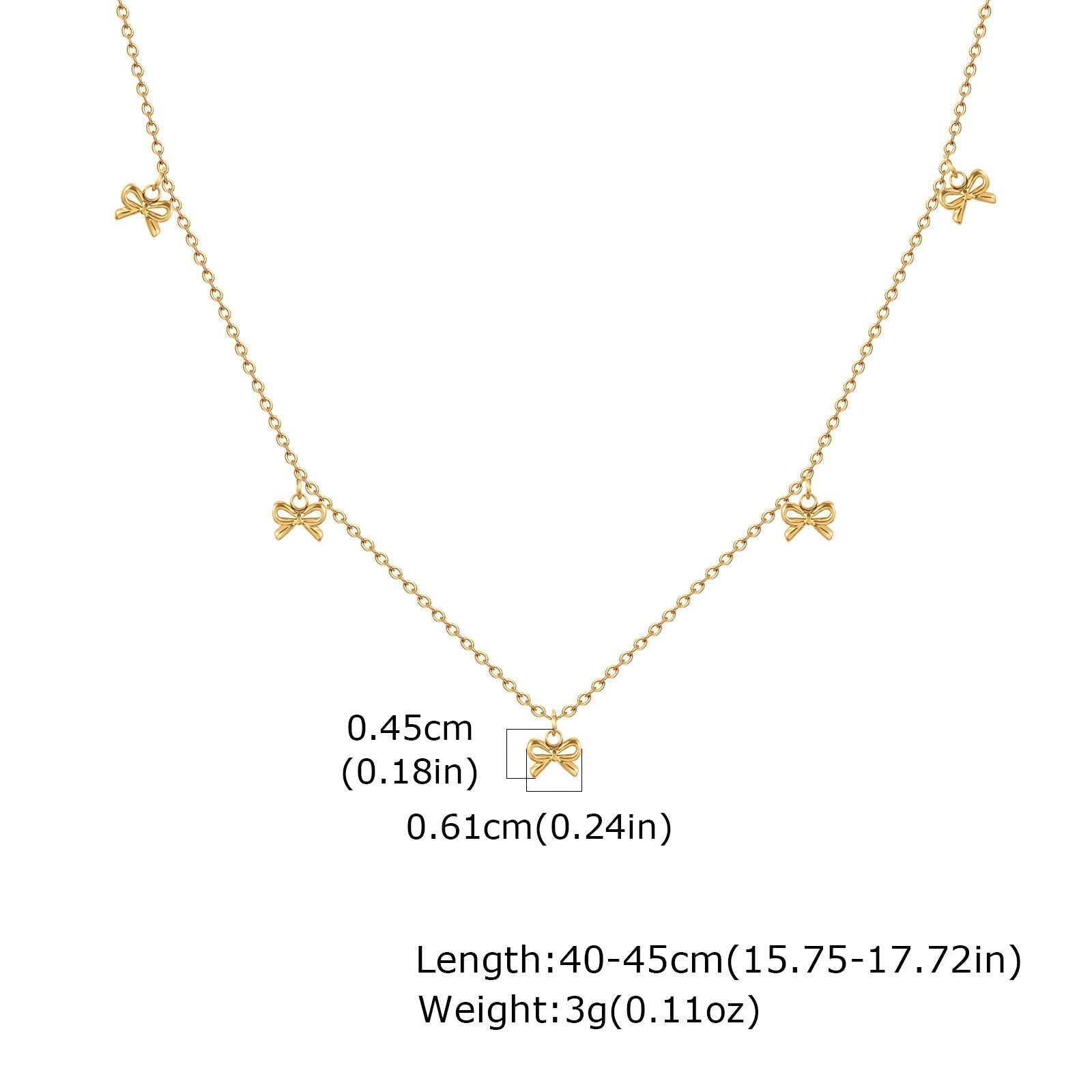 Belly's bow Necklace (18k gold plated)