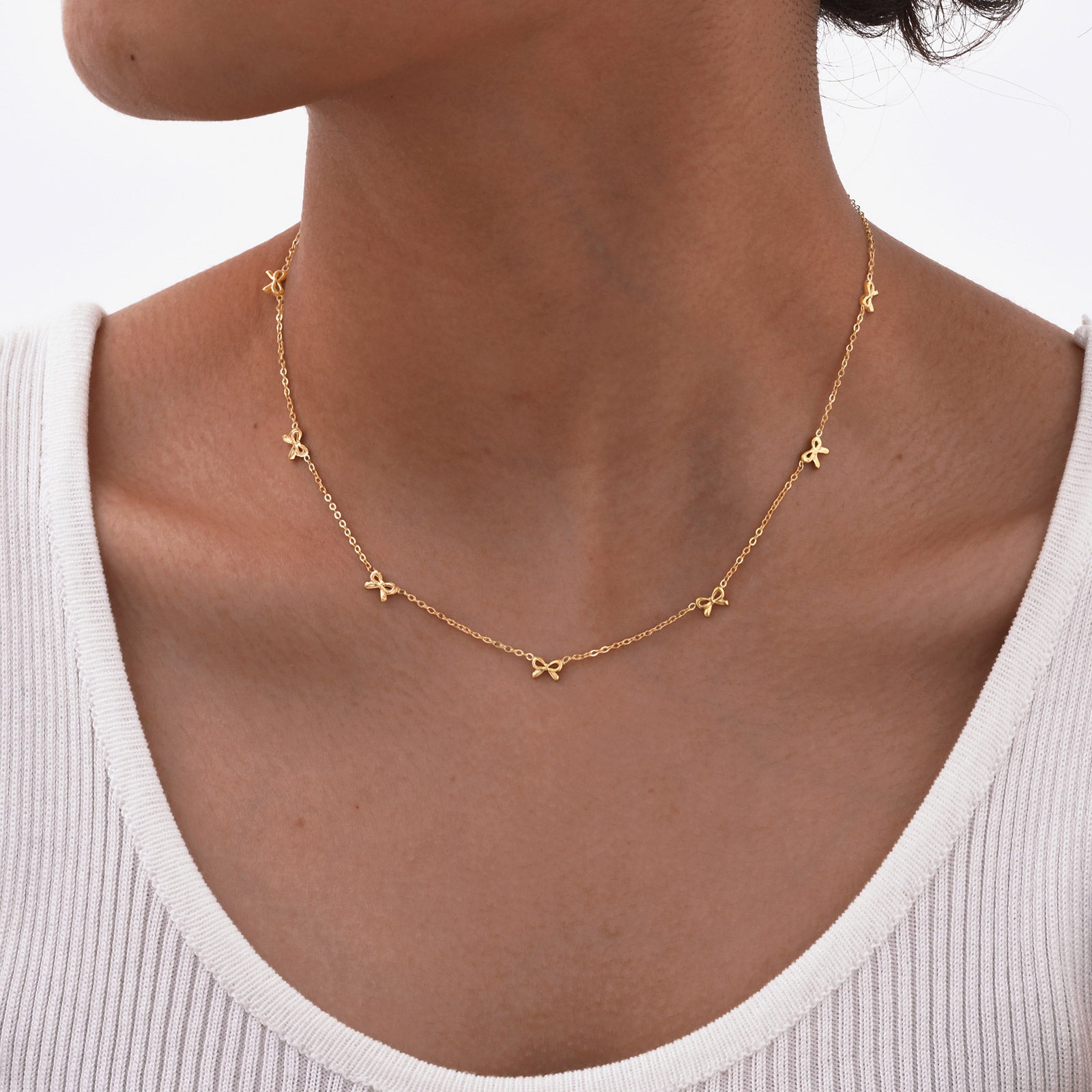 Belly's bow Necklace (18k gold plated)
