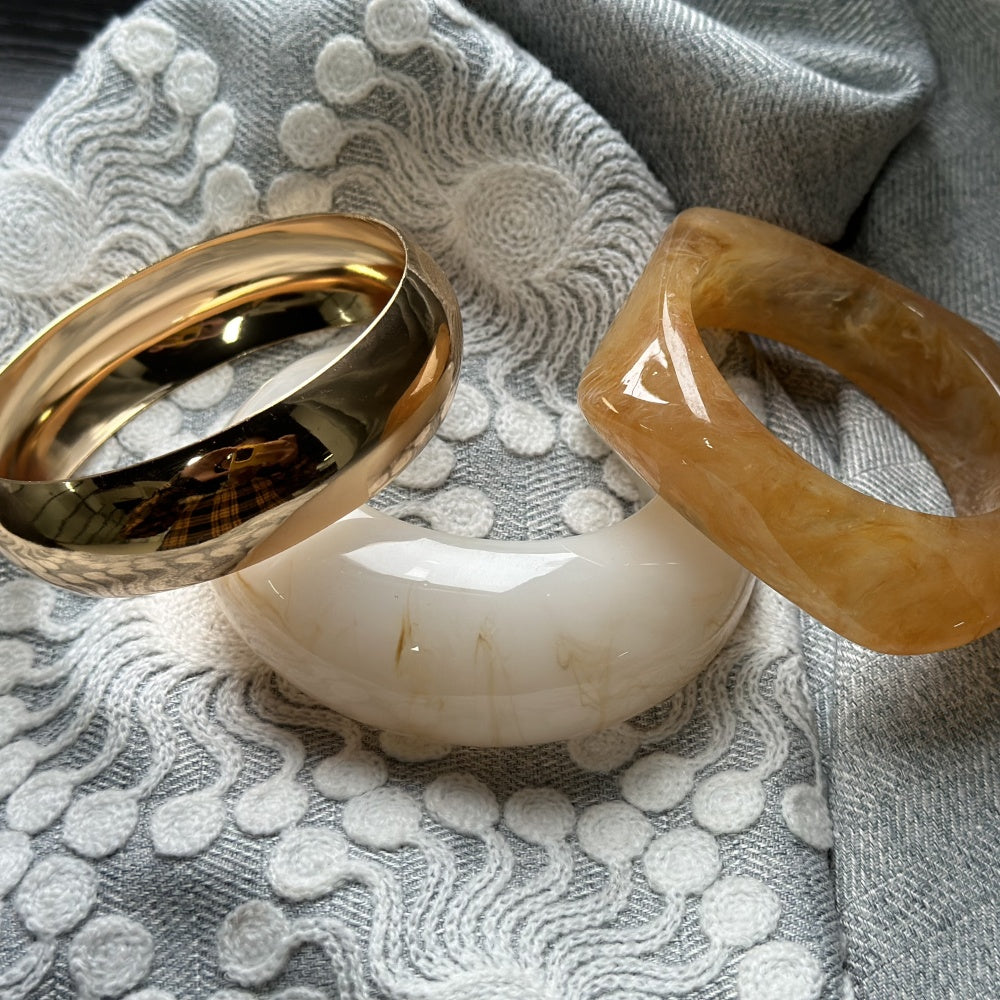 "IT Girl Resin Chunky Bangle Set"
