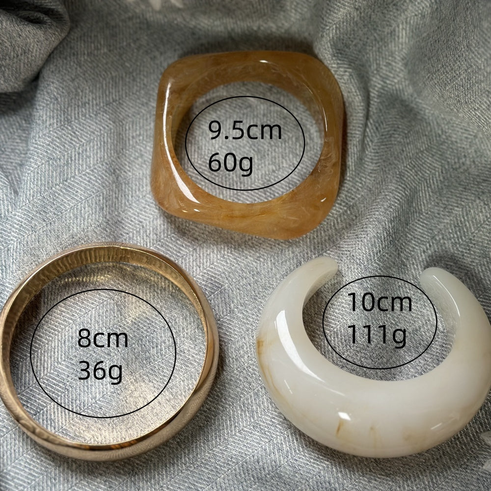 "IT Girl Resin Chunky Bangle Set"