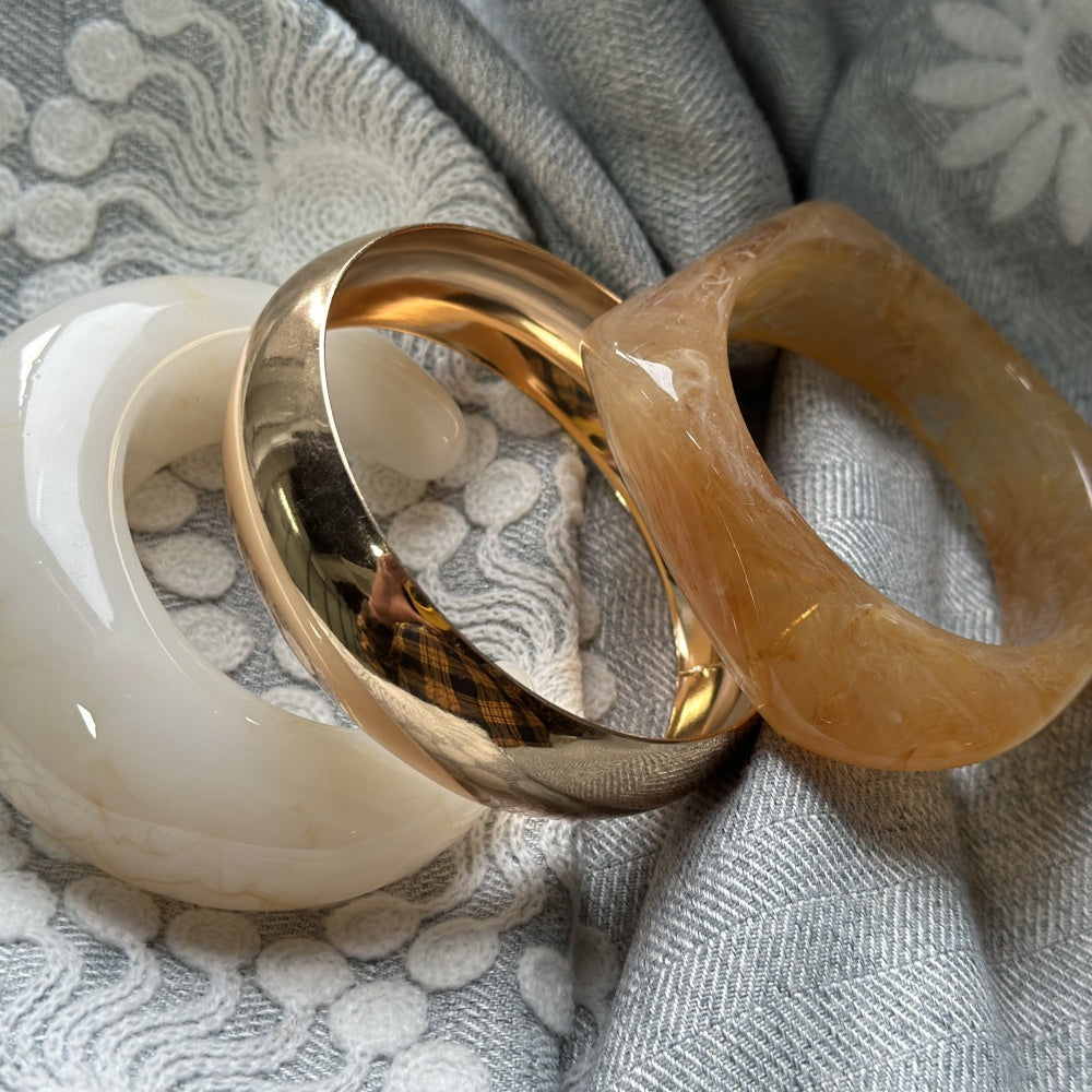 "IT Girl Resin Chunky Bangle Set"