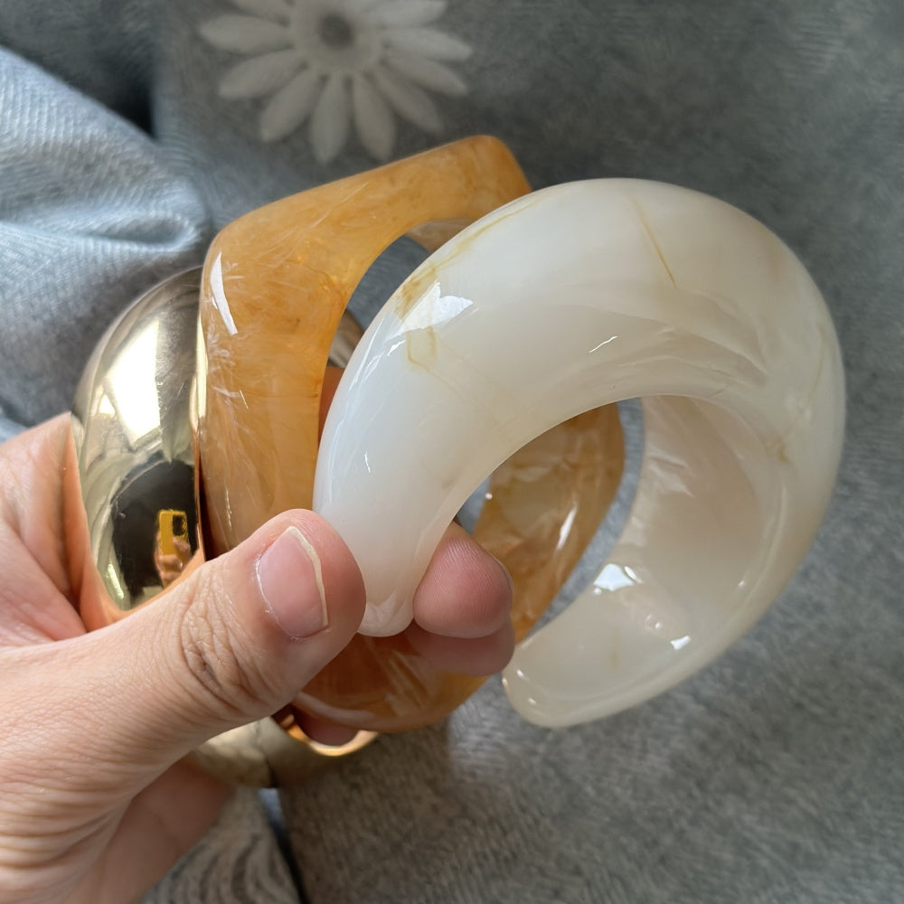 "IT Girl Resin Chunky Bangle Set"