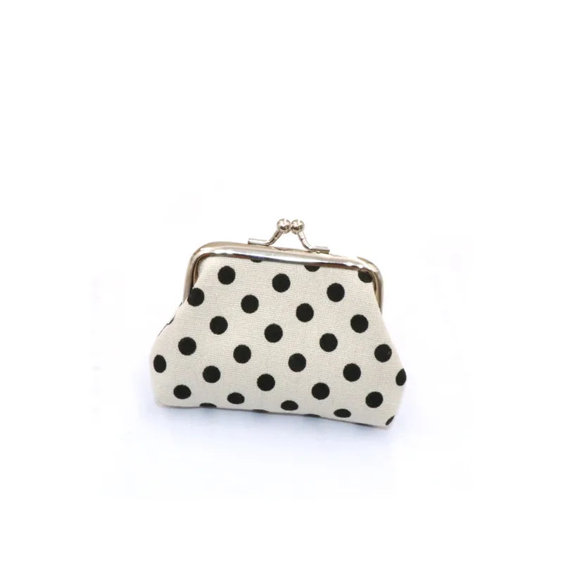 Polka dot coin purse