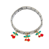 Cherry Italian Charm Bracelet