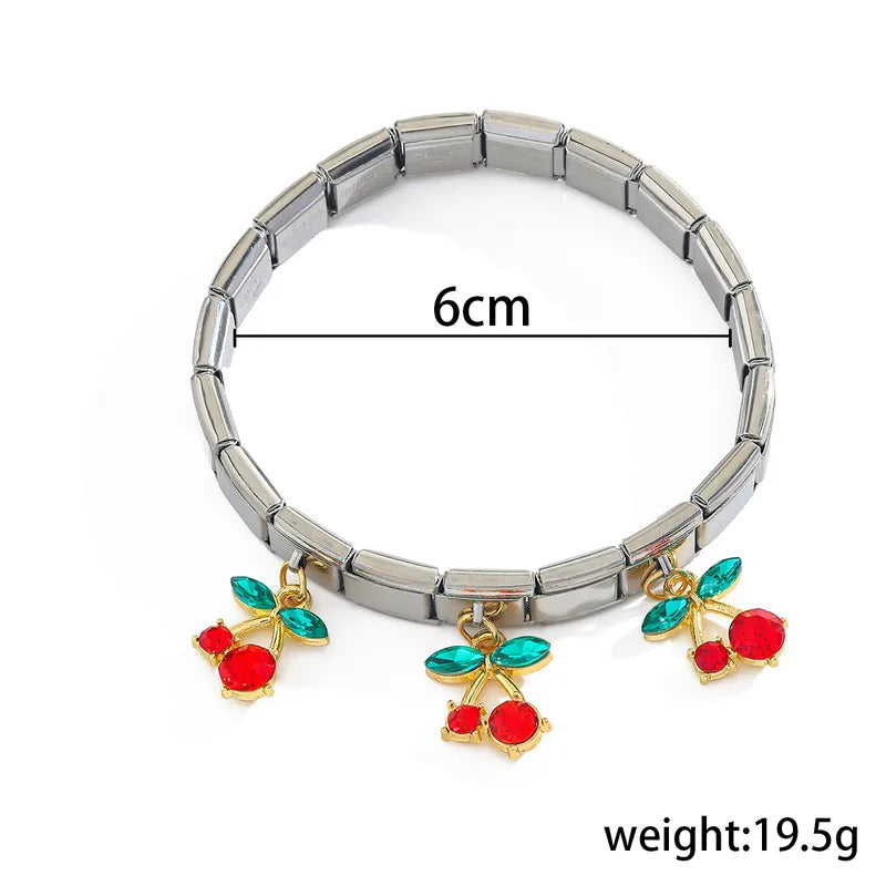 Cherry Italian Charm Bracelet