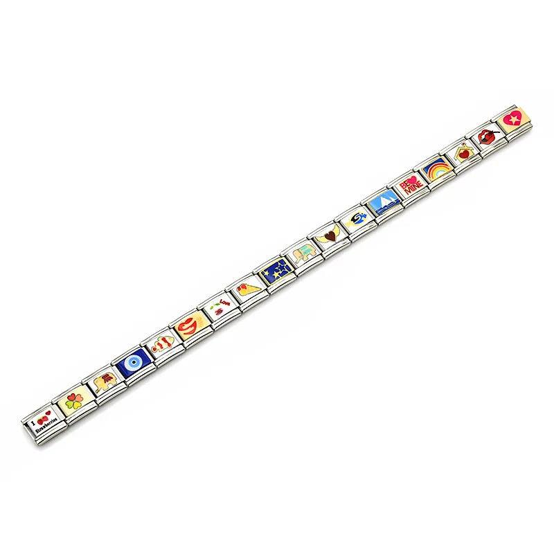 OG Italian Charm Premium Stainless Steel Bracelet With 18 Charms