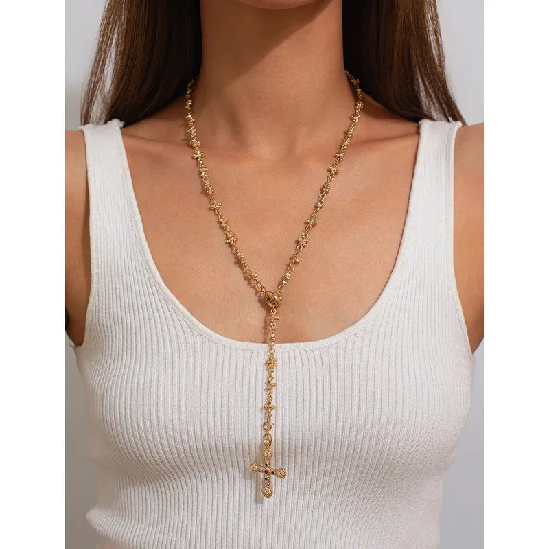 CROSS LONG NECKLACE