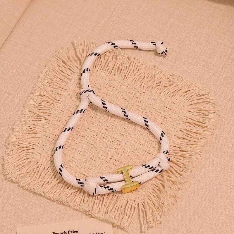 Bubble initial bracelet