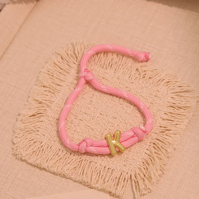Bubble initial bracelet