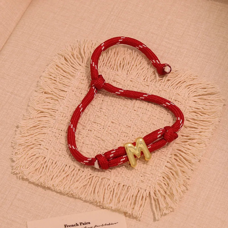 Bubble initial bracelet