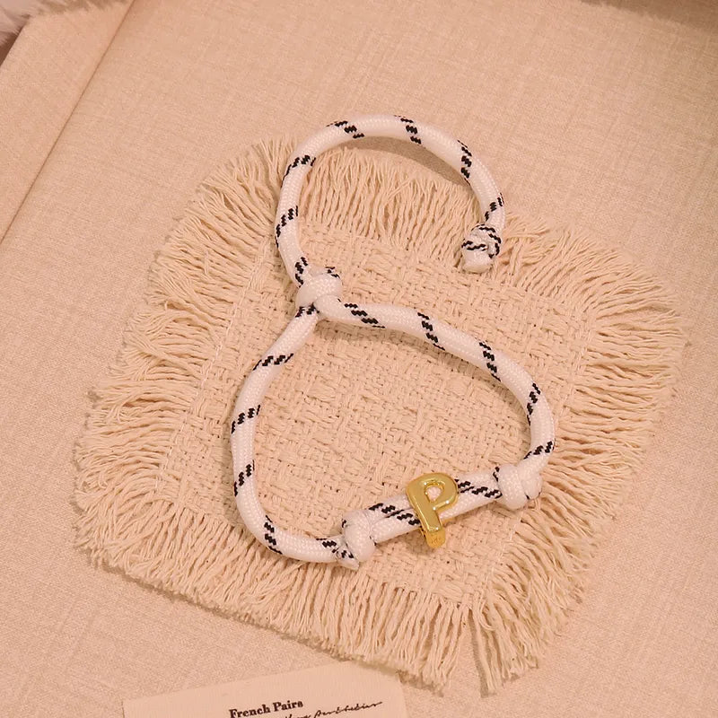 Bubble initial bracelet