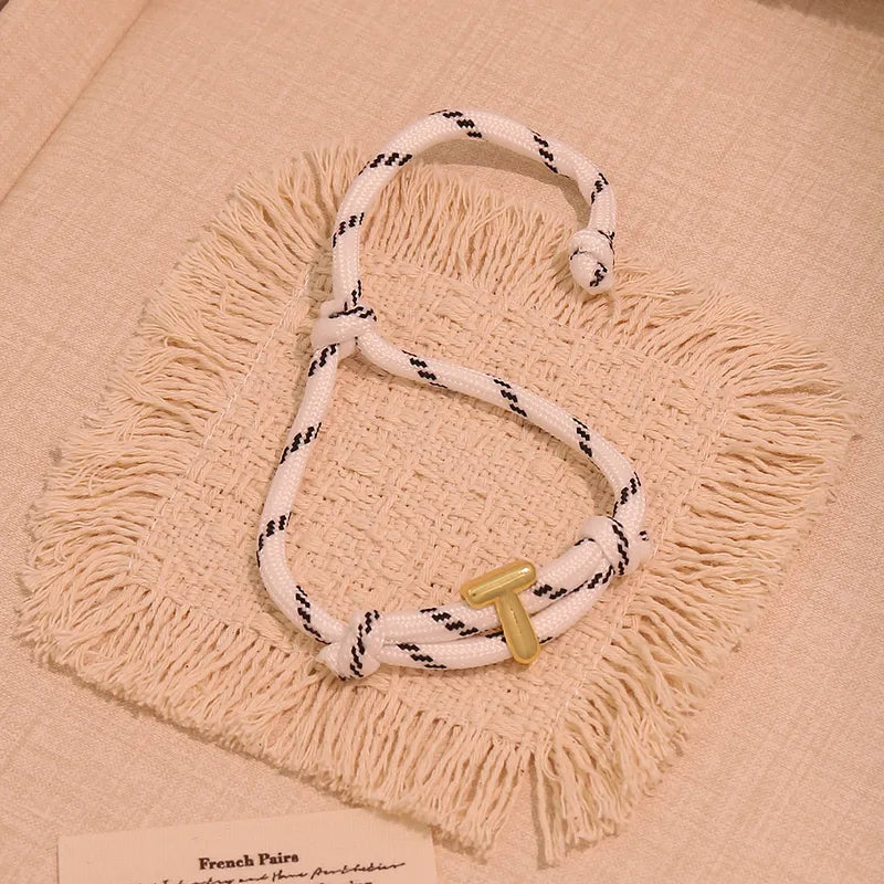 Bubble initial bracelet