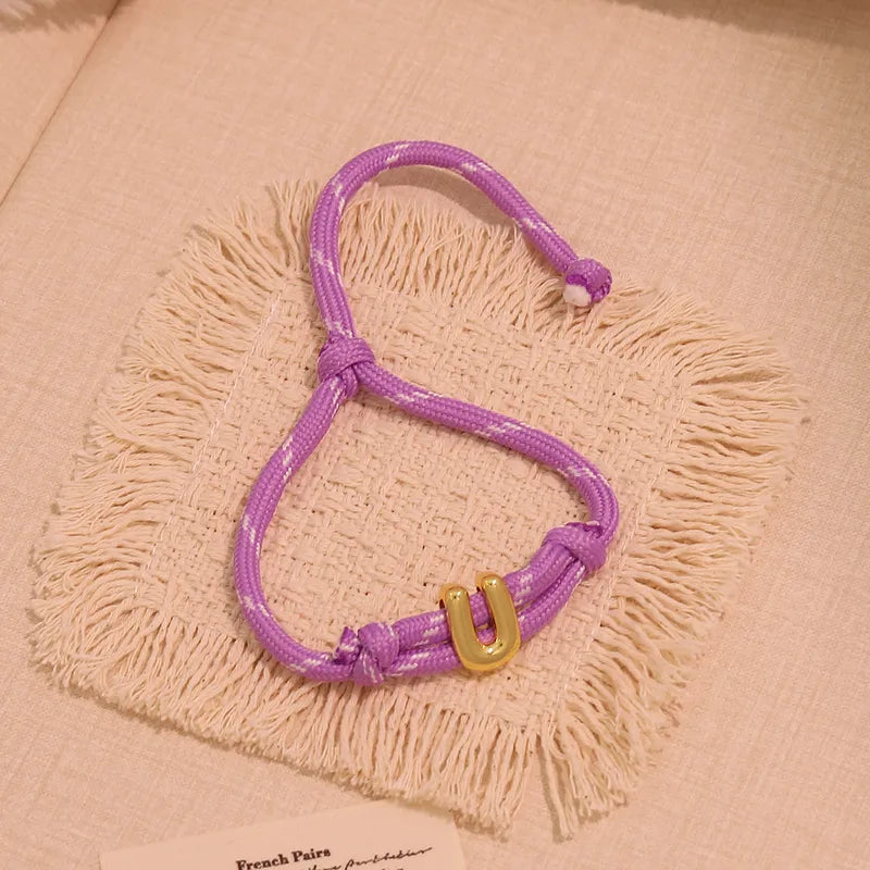 Bubble initial bracelet