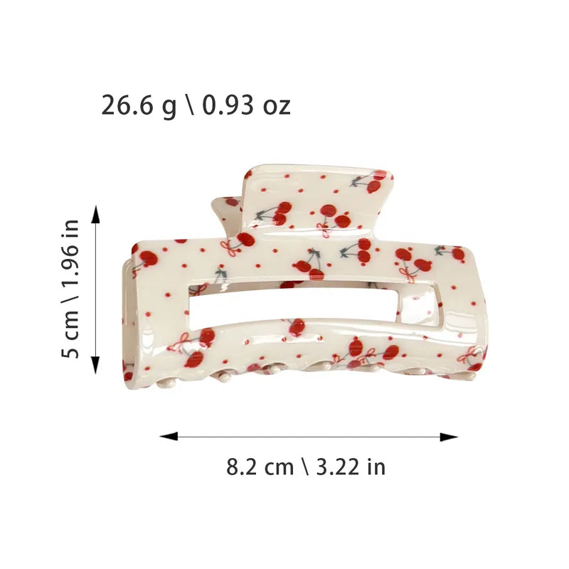 Cherry square claw clip