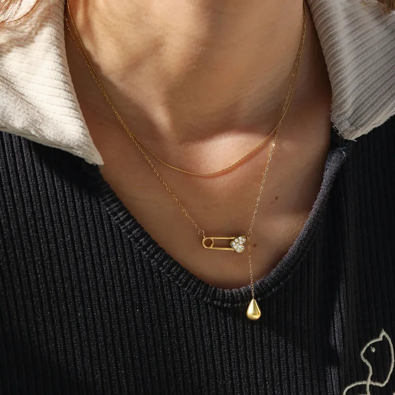 "Pinned To You" Necklace & Ring Set | 18K Gold Plated