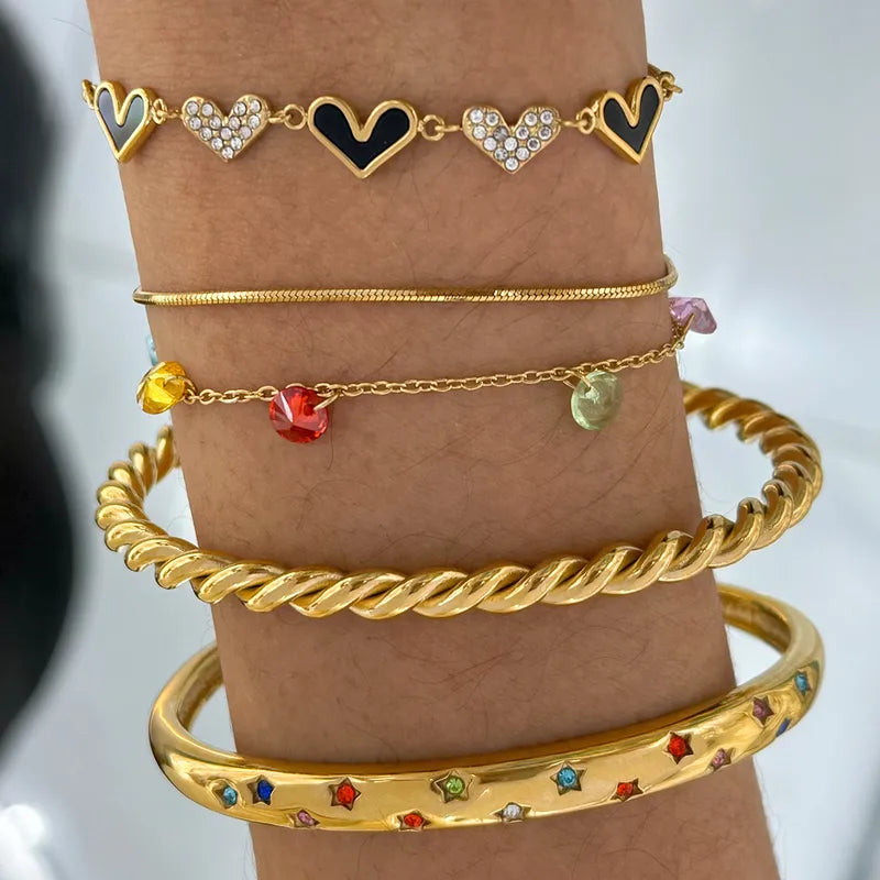 Salena Bracelet Stack (set of 5) PVD 16k gold plated