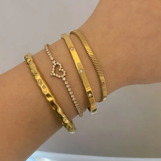 Heart Tennis Bracelet