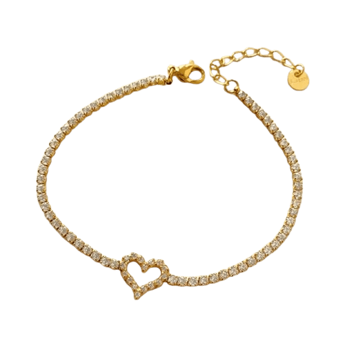 Heart Tennis Bracelet