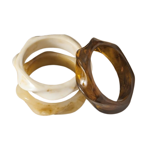 Noraa resin bangles stack of 3