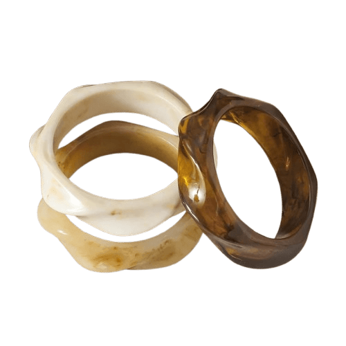 Noraa Resin Bangles Stack Of 3