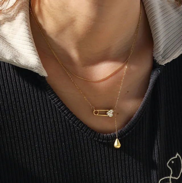 'Pinned to you' necklace