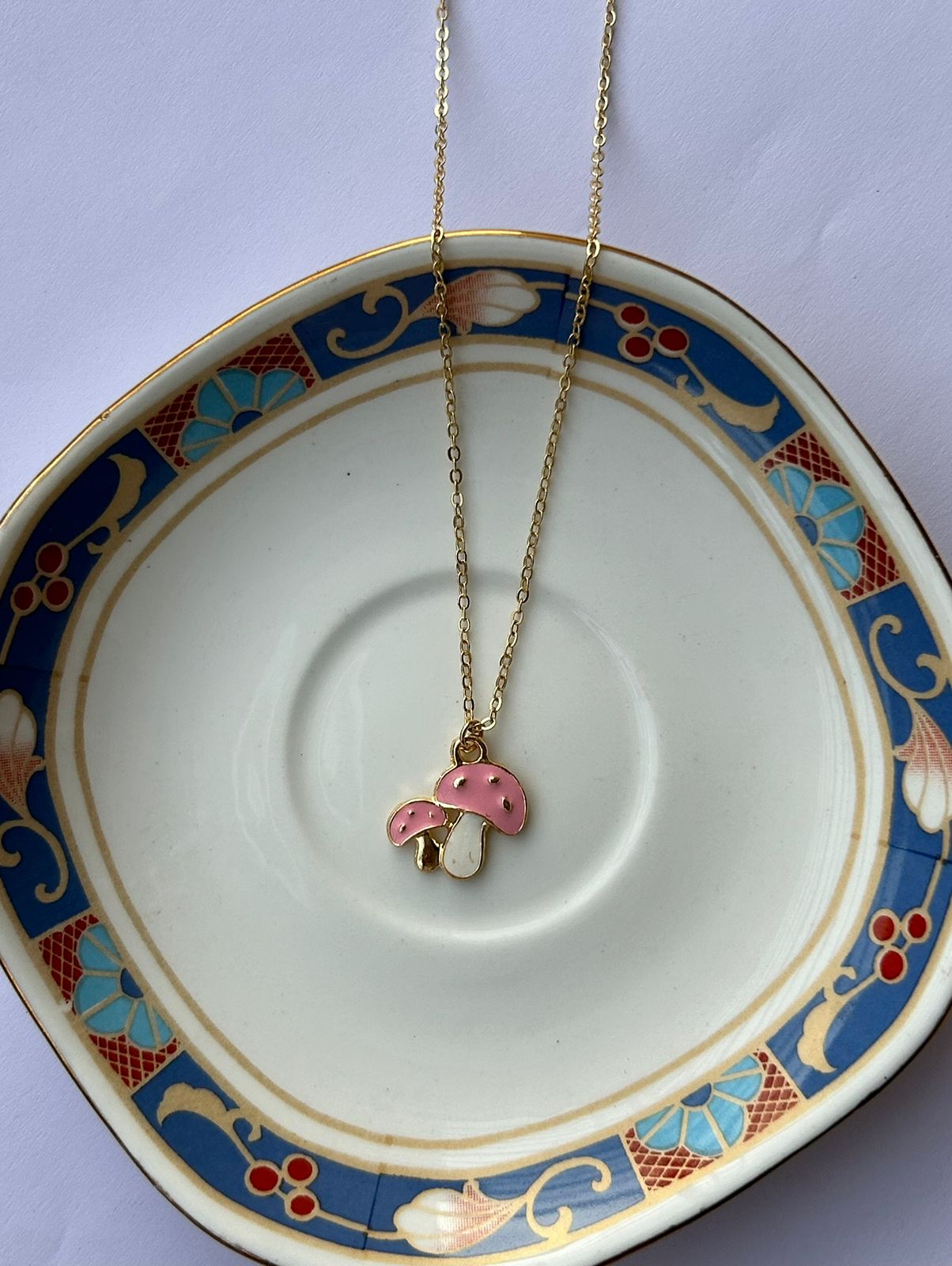 Double Mushroom Necklace