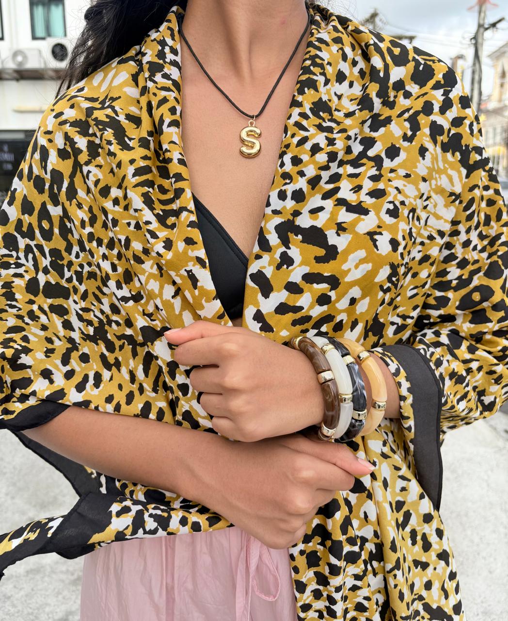 Bubble letter necklace