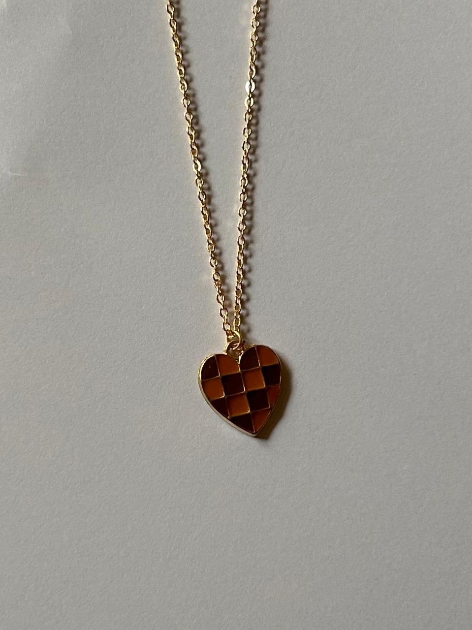 brown heart necklace