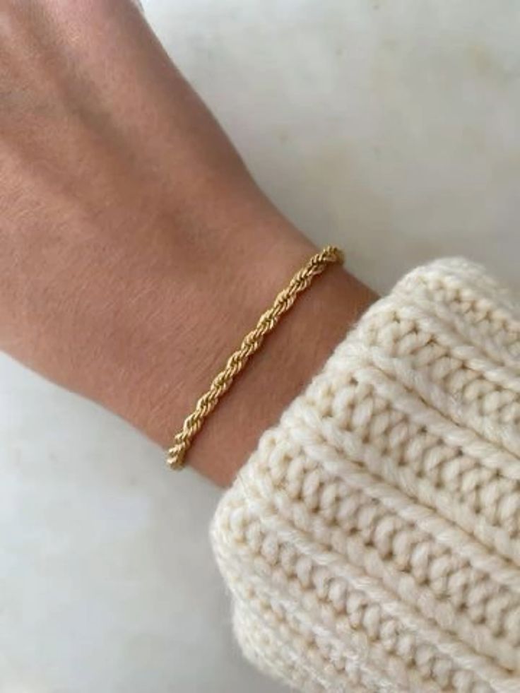 Rope Bracelet | 18k gold plated