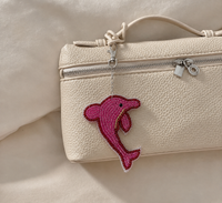 Dolphin beaded bag charm