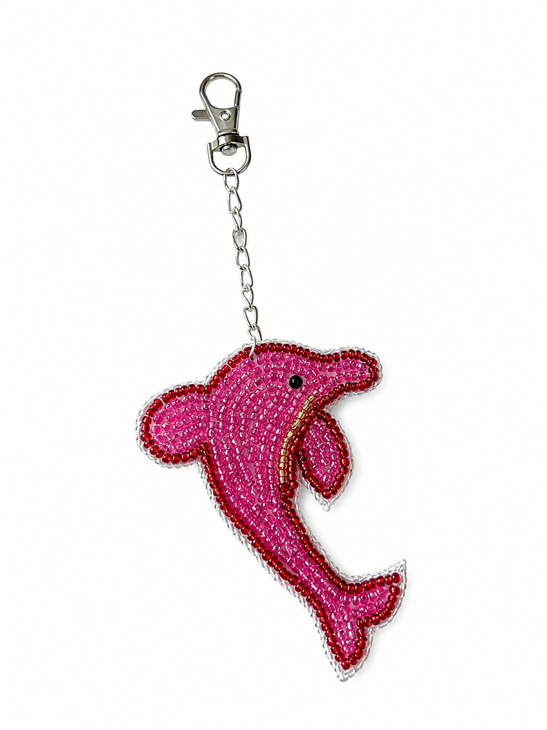 Dolphin beaded bag charm