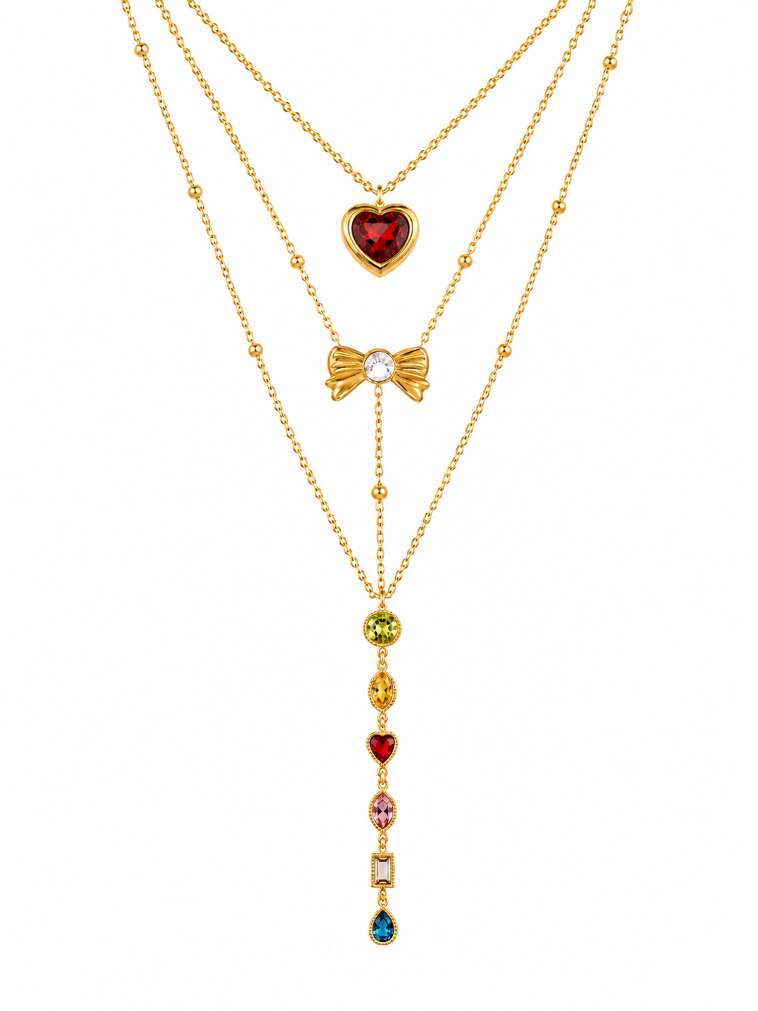 Juliet’s Necklace Stack | 18K Gold Plated (Set Of 3 Necklace)