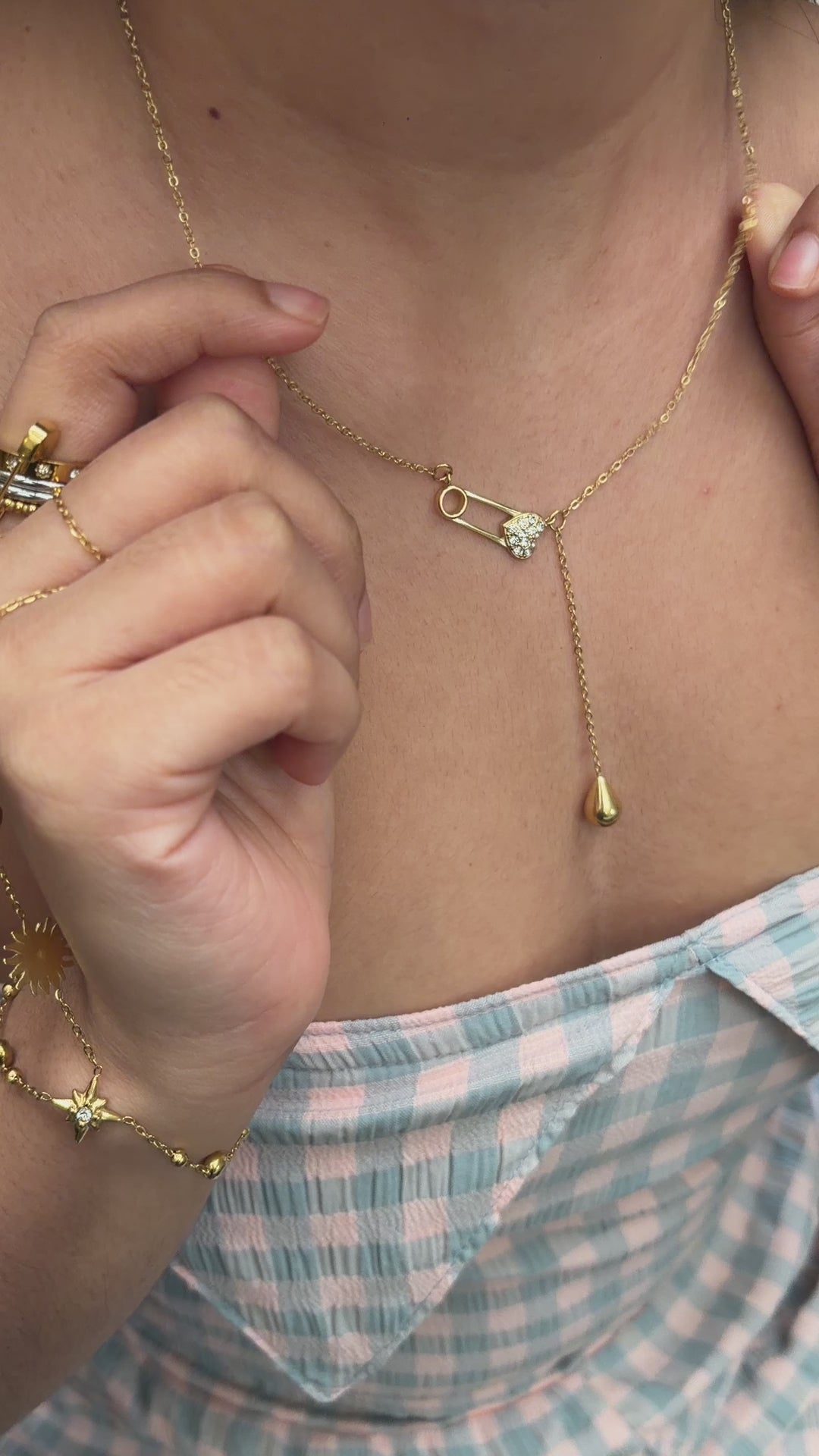 "Pinned To You" Necklace & Ring Set | 18K Gold Plated
