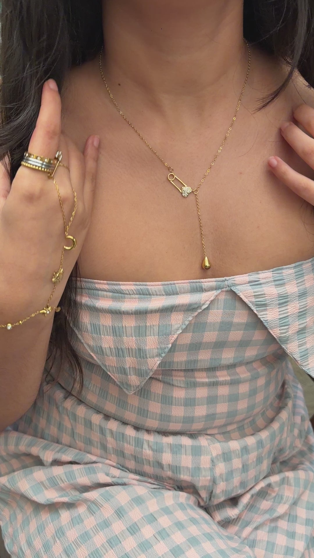 "Pinned To You" Necklace & Ring Set | 18K Gold Plated