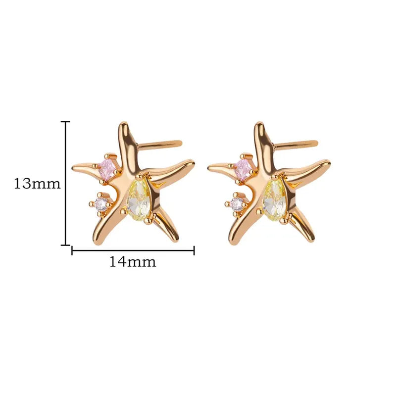 Starfish stud earrings