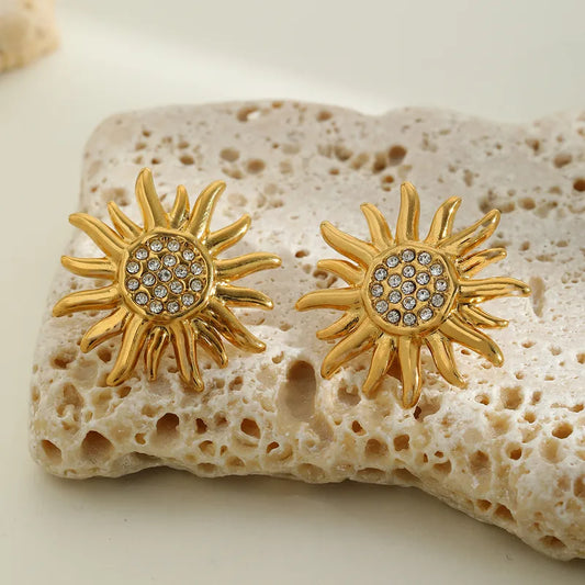 sun studed earrings